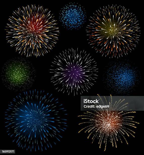 Feux Dartifice Vecteurs libres de droits et plus d'images vectorielles de Feu d'artifice - Feu d'artifice, Illustration, Couleur