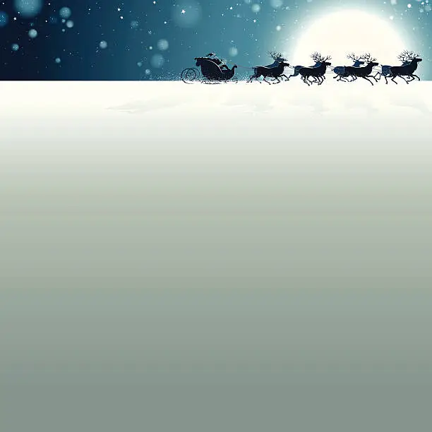 Vector illustration of Santa's Sleigh - Very Detailed