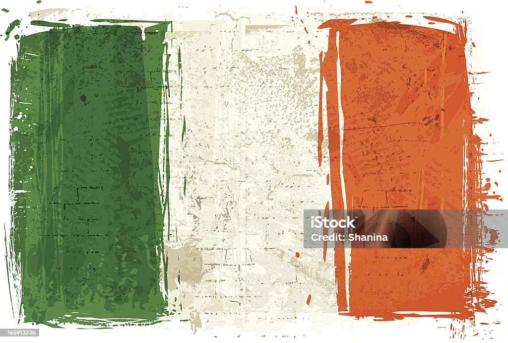 아일랜드 플래깅 벽면 - 로열티 프리 아일랜드 국기 벡터 아트
