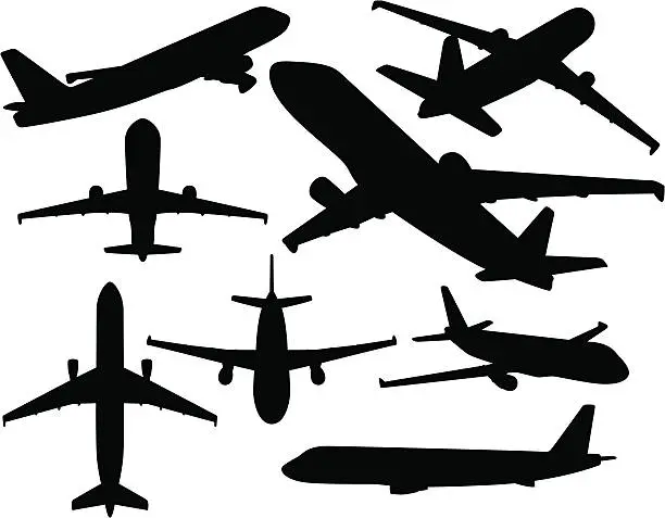 Vector illustration of Airbus silhouette