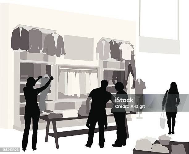 Vetores de Clothesstore e mais imagens de Adulto - Adulto, Banco - Assento, Butique