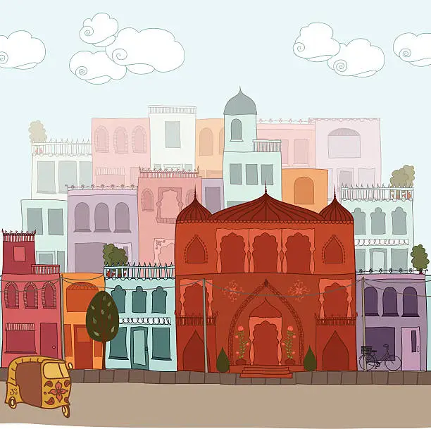 Vector illustration of Indian Cityscape