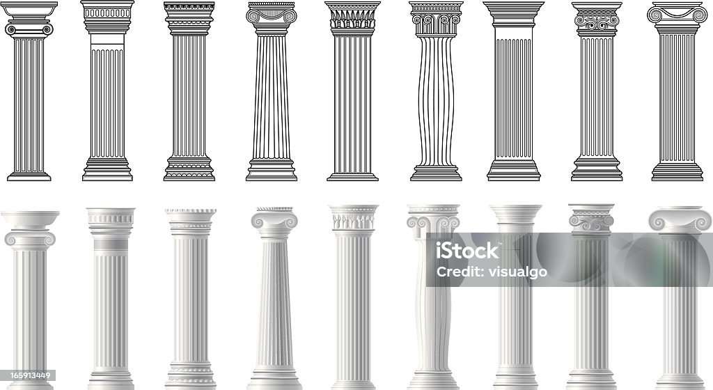 Säulen - Lizenzfrei Architektonische Säule Vektorgrafik