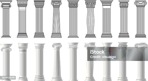 Säulen Stock Vektor Art und mehr Bilder von Architektonische Säule - Architektonische Säule, Vektor, Römisch