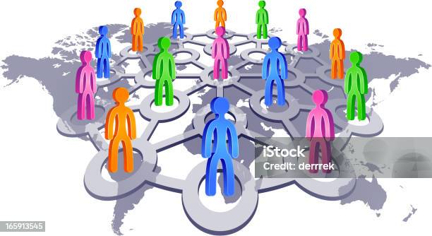 Social Network People Stock Illustration - Download Image Now - Adult, Africa, Asia