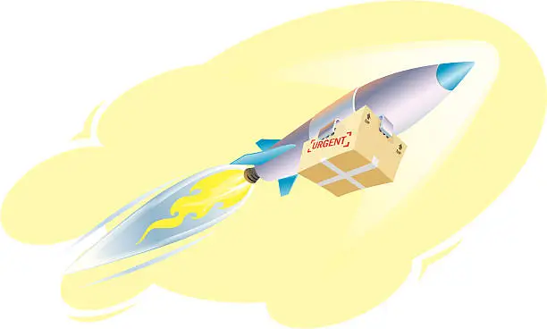 Vector illustration of Speedy Delivery Parcel