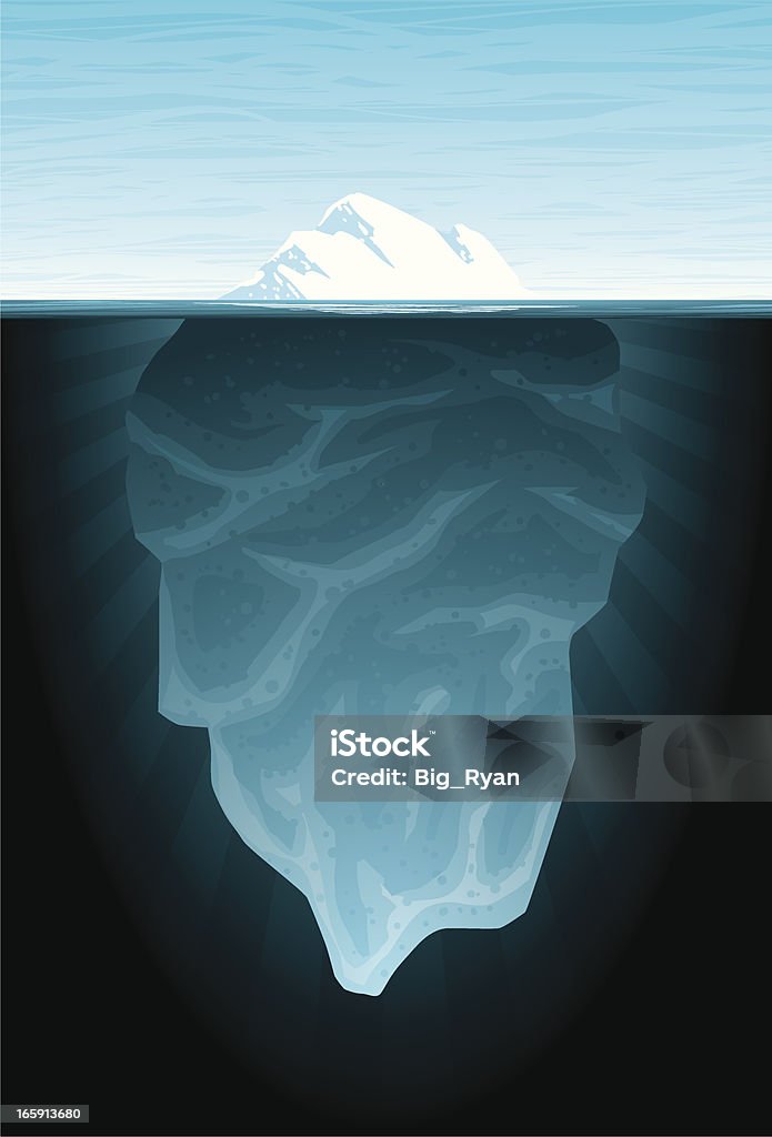 iceberg Coupe transversale - clipart vectoriel de Iceberg - Bloc de glace libre de droits