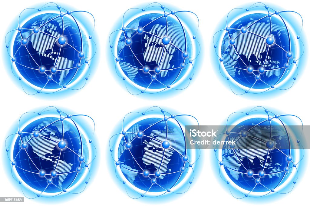 Globe from lines Vector of world map  Connection stock vector