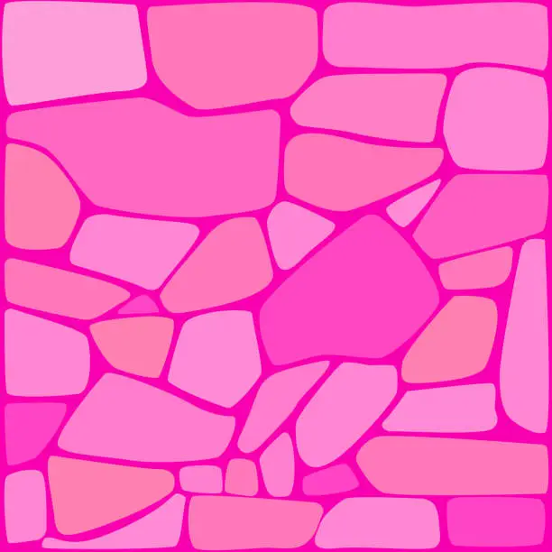 Vector illustration of Vector of pink shapes for fashion doll background