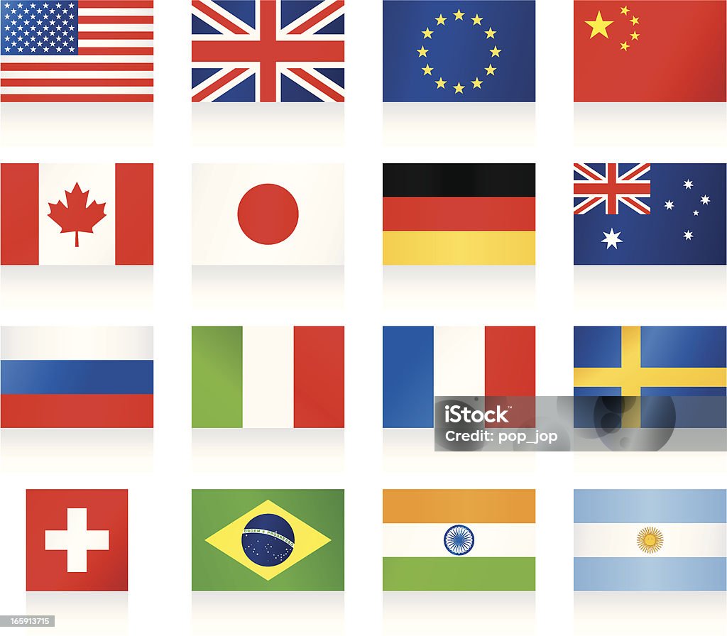 Popularne Flags - Grafika wektorowa royalty-free (Flaga)