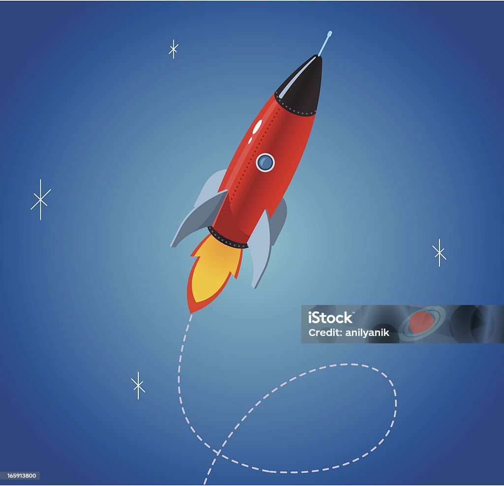 rocket - arte vettoriale royalty-free di Spazio cosmico