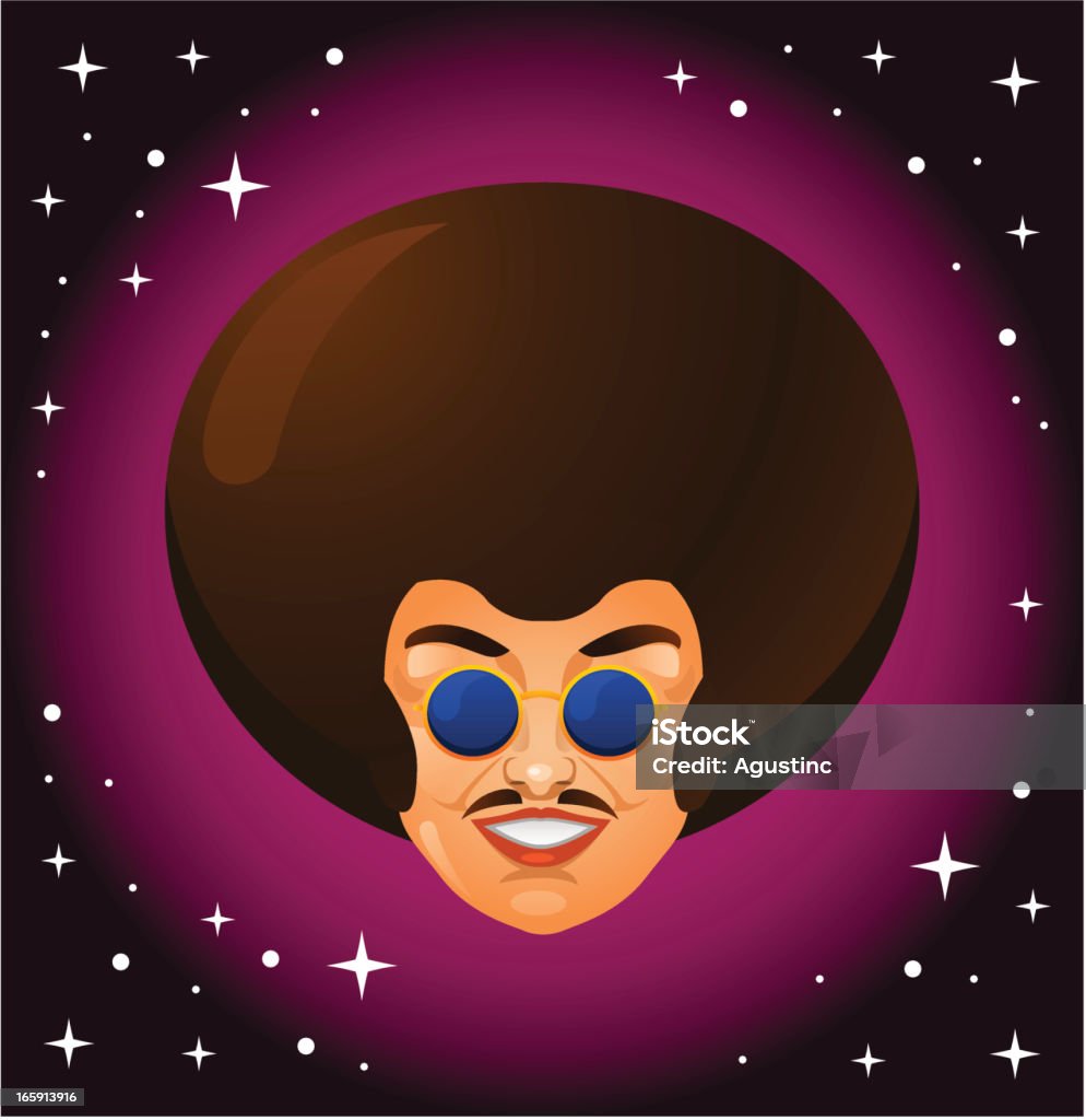 Style homme Afro - clipart vectoriel de 1960-1969 libre de droits