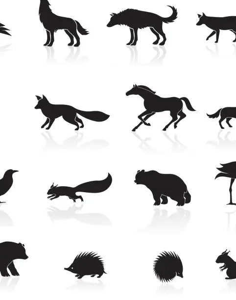 Vector illustration of Wild Animals Icon