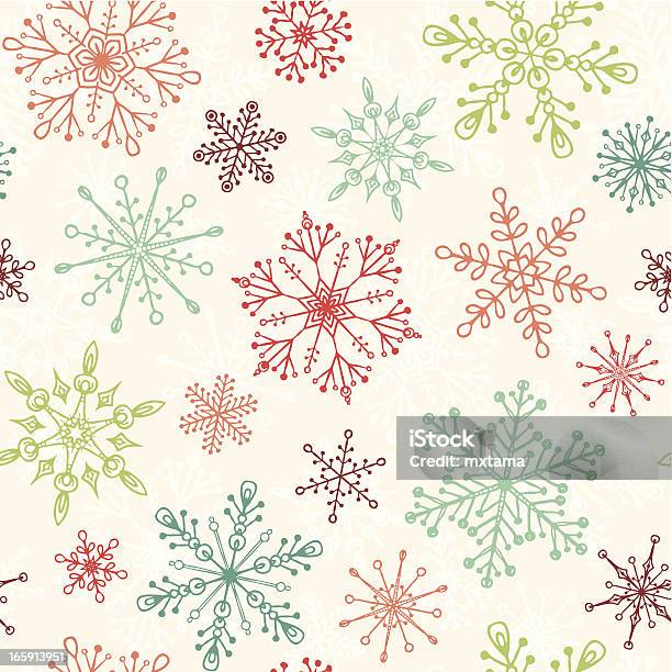 Ilustración de Vintage Patrón De Navidad y más Vectores Libres de Derechos de Copo de nieve - Copo de nieve, Invierno, Papel de regalo navideño