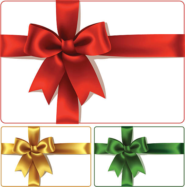 ilustrações de stock, clip art, desenhos animados e ícones de dourado laço vermelho e verde - confetti new years day new year christmas