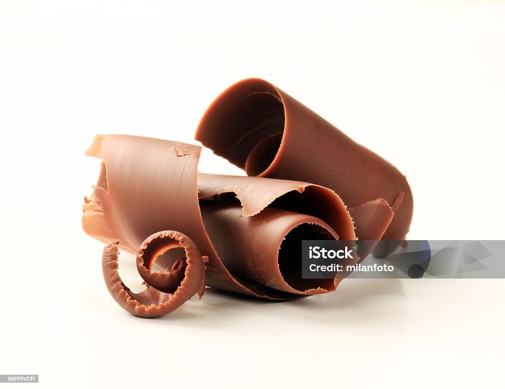 Chocolate curls Chocolate Shaving Stock Photo