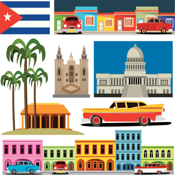 куба символы - cuban ethnicity illustrations stock illustrations