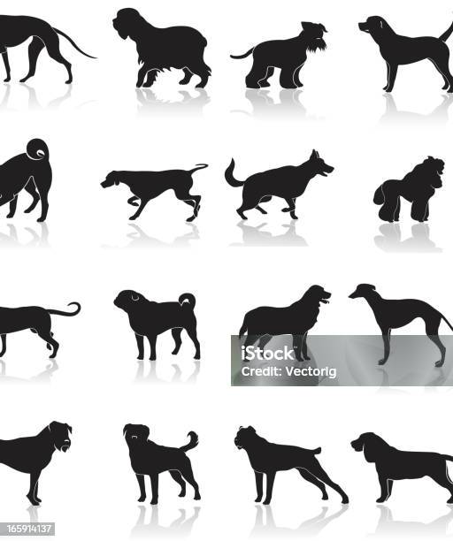 Multiple Dog Breeds Computer Icon Set Stock Illustration - Download Image Now - Dog, Icon Symbol, Standing