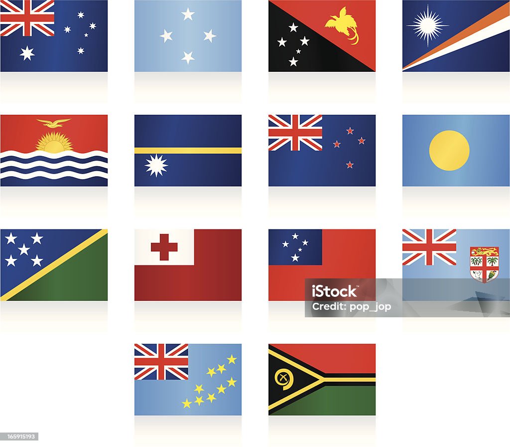 Flaggen-Kollektion-Australien und Ozeanien - Lizenzfrei Australien Vektorgrafik
