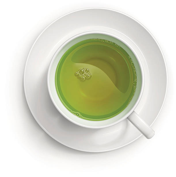 ilustrações de stock, clip art, desenhos animados e ícones de chá verde - green tea tea tea cup cup
