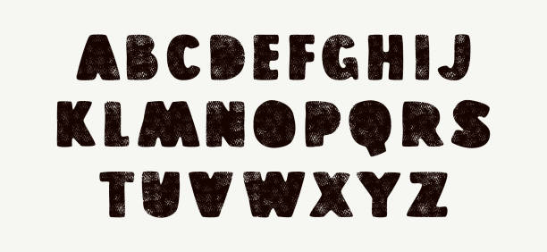 istock Sans serif font in the style of handmade graphics 1659159026