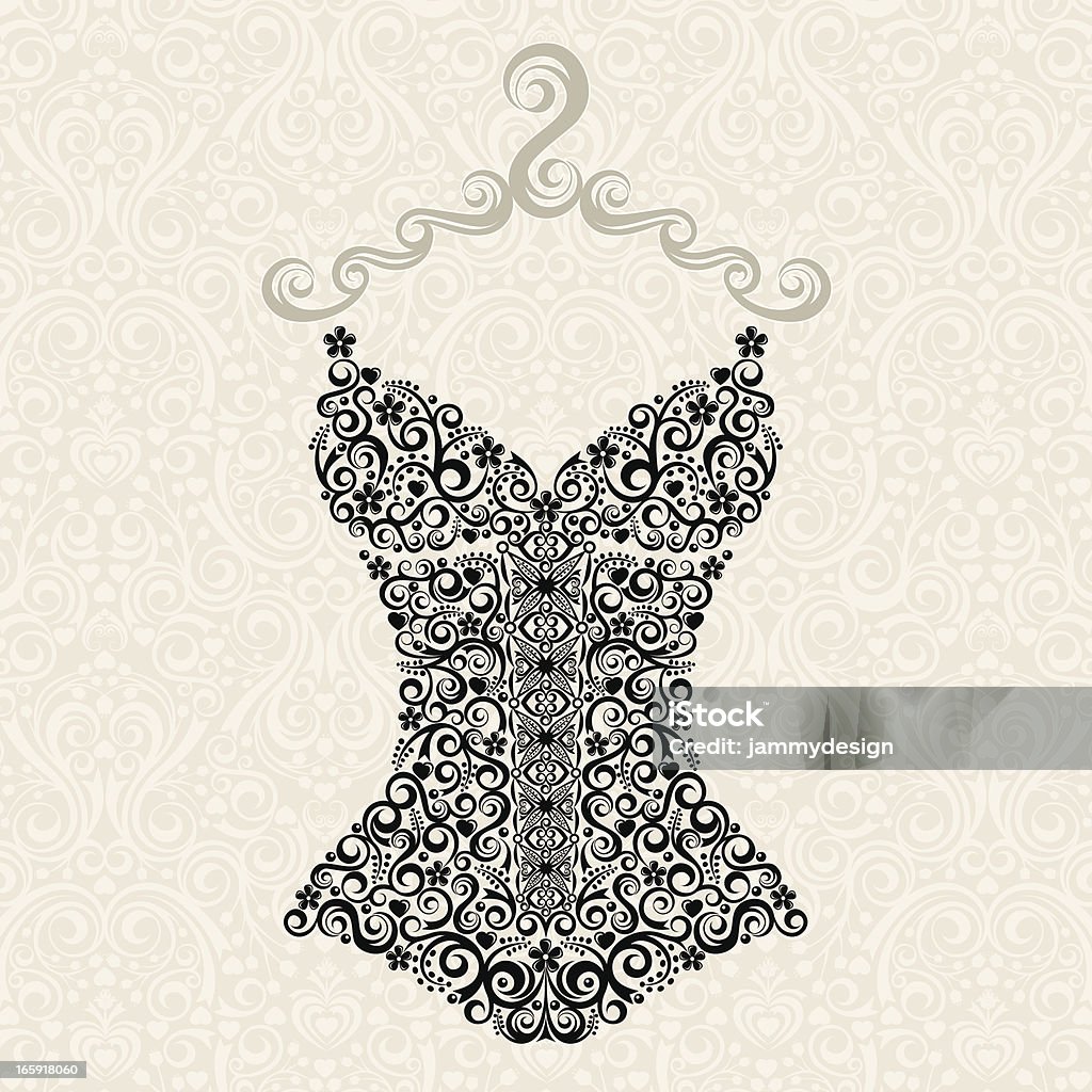 Top Vintage - arte vettoriale royalty-free di Lingerie