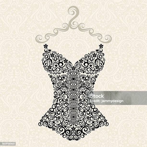 Top Vintage - Immagini vettoriali stock e altre immagini di Lingerie - Lingerie, Donne, Corsetto