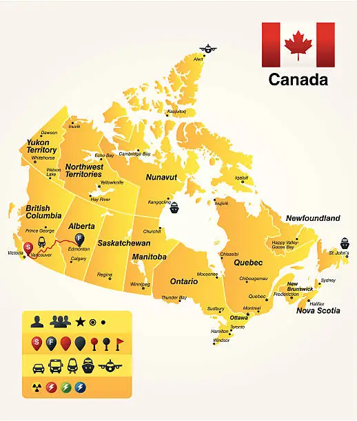 Vector illustration of Canada