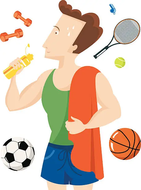 Vector illustration of Sportsman.