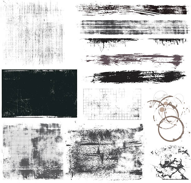 Set of Grunge Elements. Every element is on separate layer. Easy to recolor.