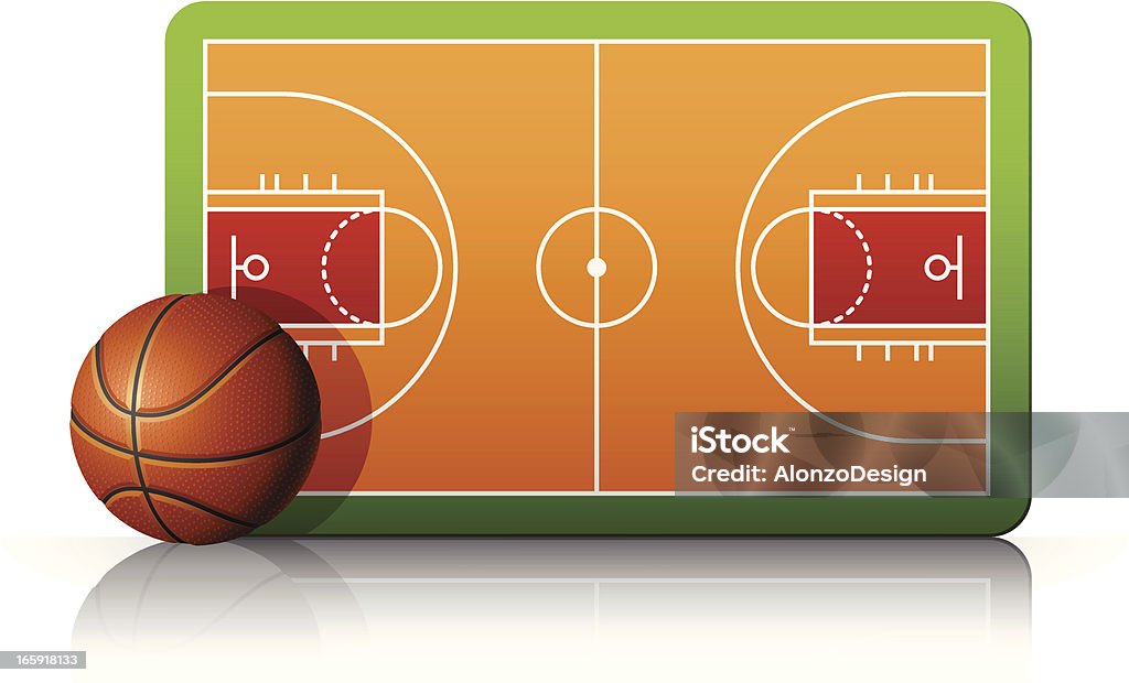 농구 코트 - 로열티 프리 경쟁 벡터 아트