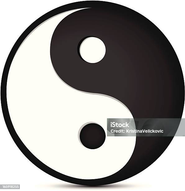 Ilustración de Yin Yang y más Vectores Libres de Derechos de Símbolo Yin-Yang - Símbolo Yin-Yang, Blanco - Color, Blanco y negro