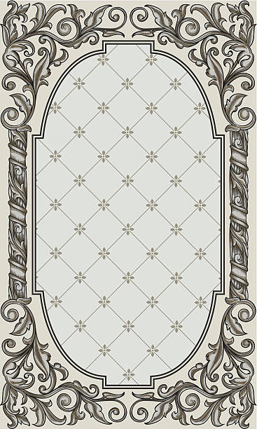 Retro frame design element - rectangle vintage frame, vector artwork gothic designs clip art stock illustrations