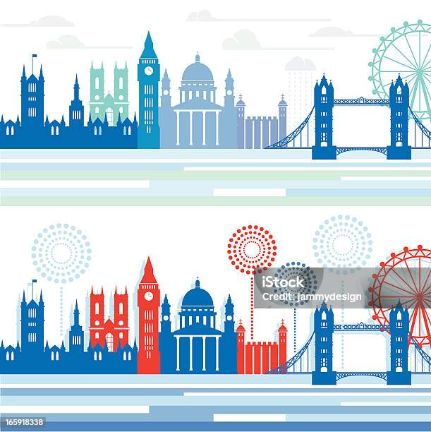 Ilustración de Los Edificios De La Ciudad De Londres y más Vectores Libres de Derechos de Londres - Inglaterra - Londres - Inglaterra, Panorama urbano, Vector
