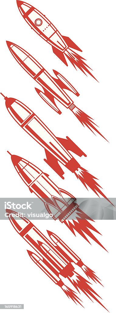 Spaziale rocket - arte vettoriale royalty-free di Missile - Razzo spaziale