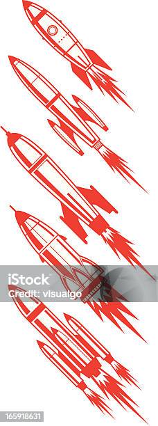 Spaziale Rocket - Immagini vettoriali stock e altre immagini di Missile - Razzo spaziale - Missile - Razzo spaziale, Stile retrò, Clip art