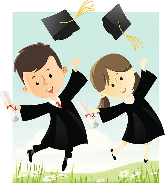 Vector illustration of Graduation(3)