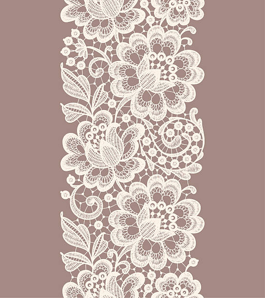 레이스 연속무늬. 리본상. - wedding invitation rose flower floral pattern stock illustrations