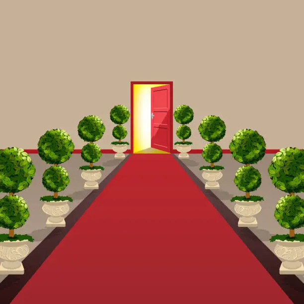 Vector illustration of Red Carpet