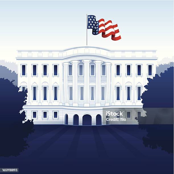 Ilustración de La Casa Blanca y más Vectores Libres de Derechos de La Casa Blanca - La Casa Blanca, Elección presidencial, Ilustración