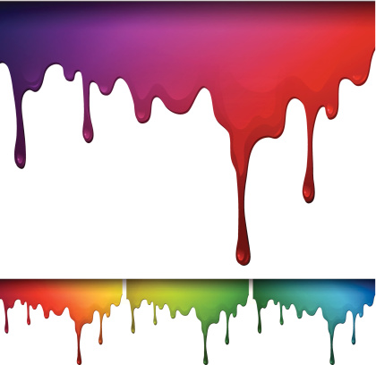 Vector illustration - Paint colorful dripping