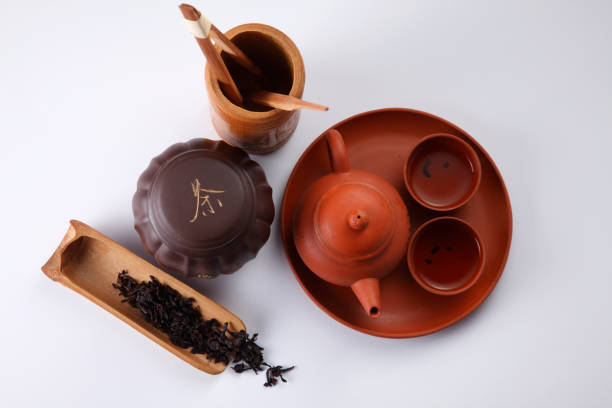 istock oriental teapot with tea containers and tools 1659189811