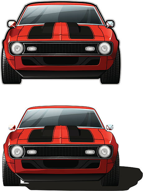 chevy camaro super sport - supercar racecar collectors car domestic car stock-grafiken, -clipart, -cartoons und -symbole