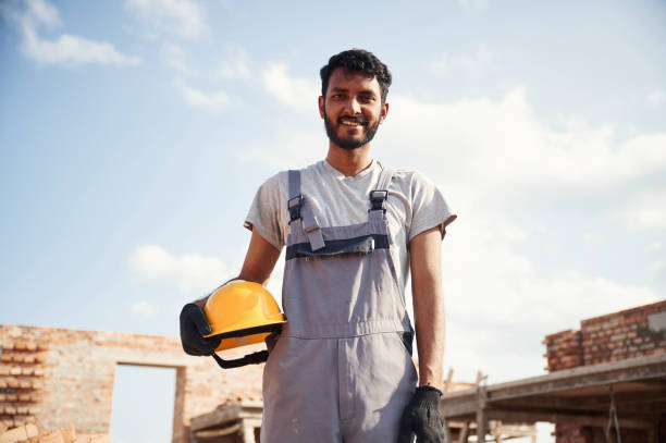 istock Cheerful and handsome Indian man is on the construction site 1659196945