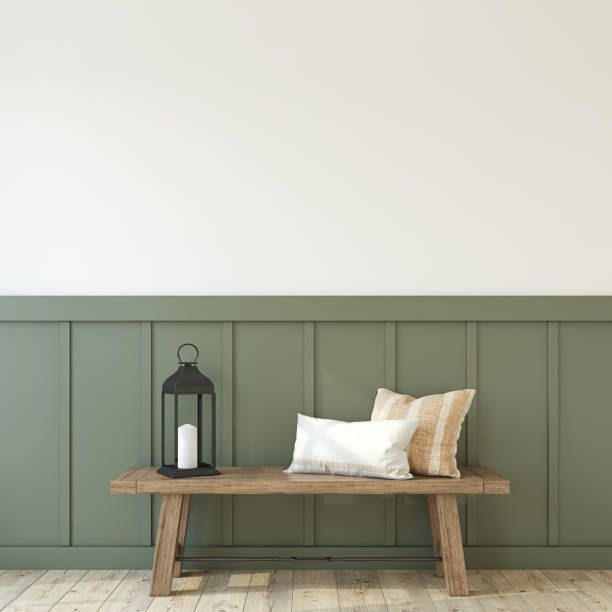 istock Farmhouse interior. Interior mockup. 3d rendering. 1659197537