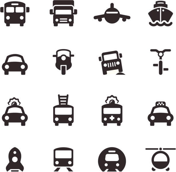 Transportation Icons | Mono Series vector art illustration