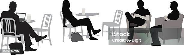 Relaxn Coffee Vector Silhouette Stock Illustration - Download Image Now - Armchair, In Silhouette, Chair