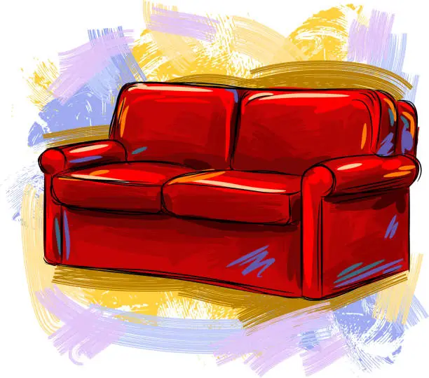 Vector illustration of Sofa