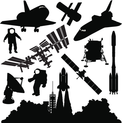 Various space related silhouettes.
