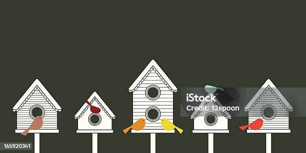 Modern Birdhouses Stock Illustration - Download Image Now - Birdhouse, Illustration, Bird